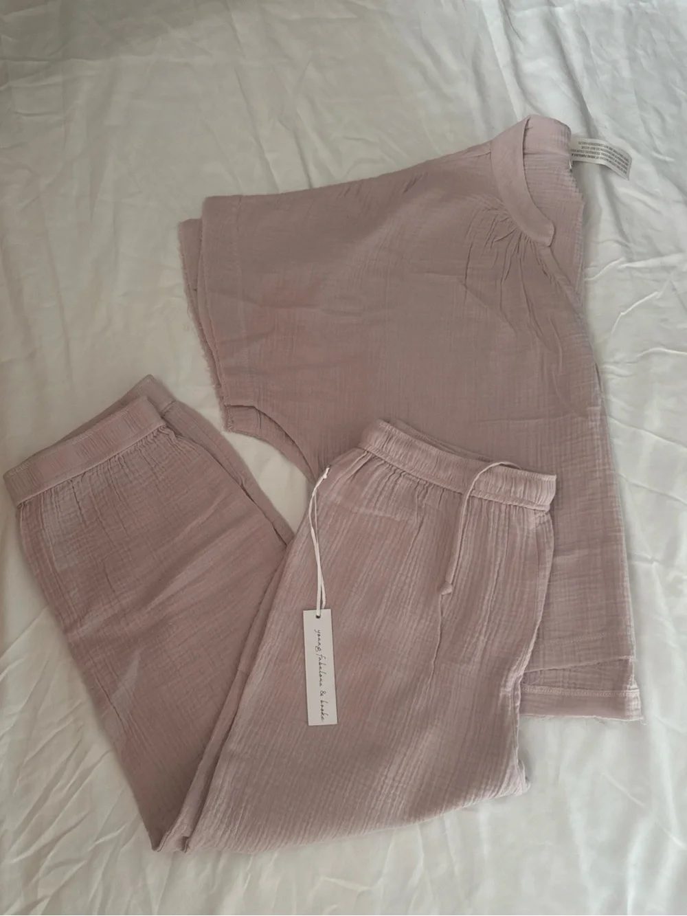 Young Fabulous & Broke Dusty Mauve Track Pants & Top Set